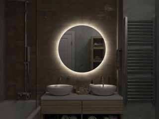 Зеркало с подсветкой Misty Аламак 80см белый